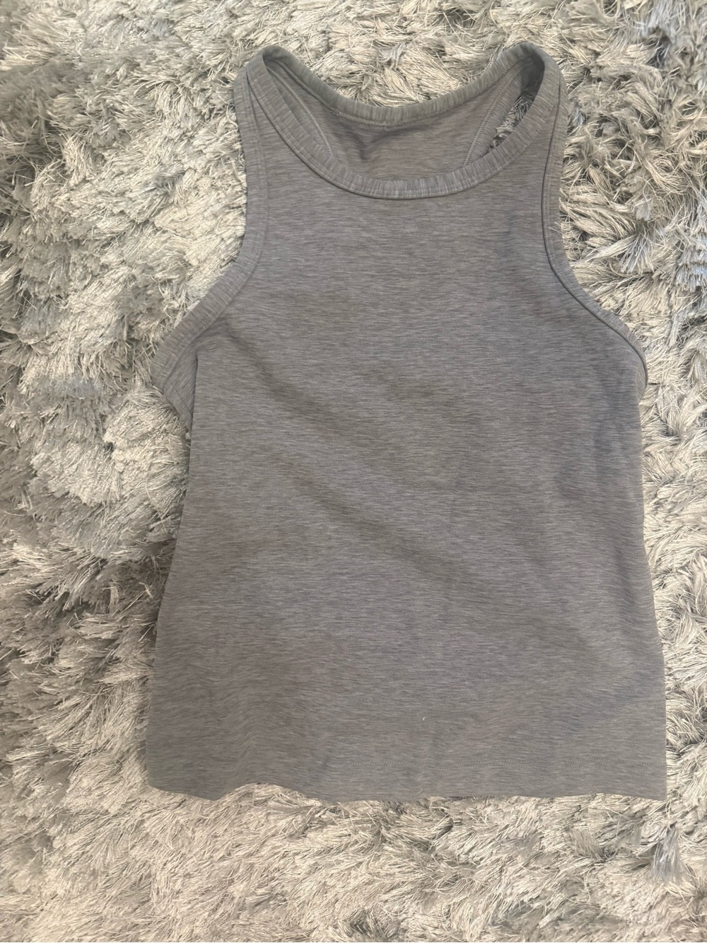 lululemon athletica Gray Ribbed Racerback Tank